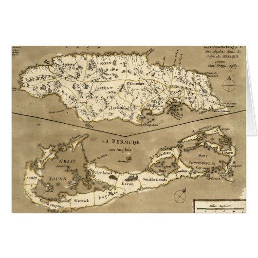 MAP: JAMAICA, 1767 CARDS (Front Horizontal)