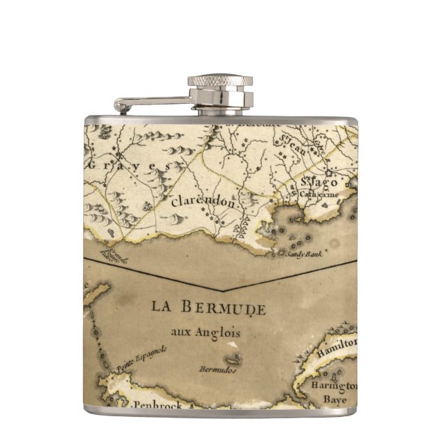 MAP: JAMAICA, 1767 FLASK (Front)