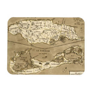 MAP: JAMAICA, 1767 MAGNET