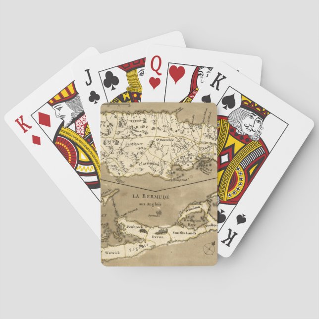 MAP: JAMAICA, 1767 POKER CARDS (Back)