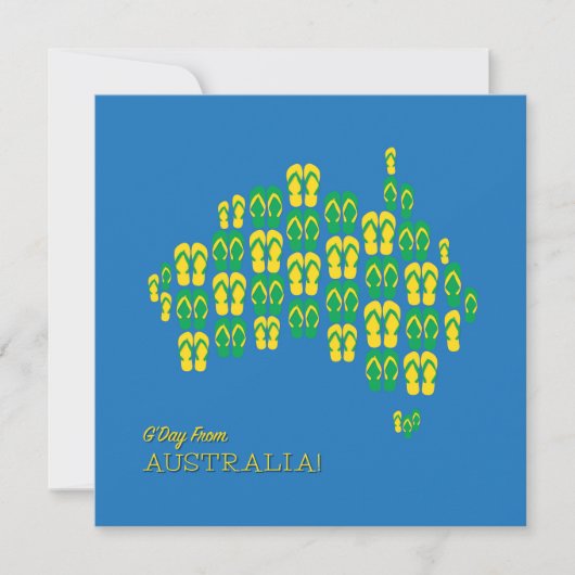 Map made of Aussie thongs (Front)