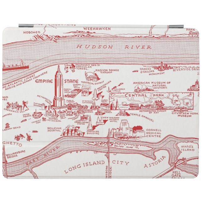MAP: MANHATTAN, c1935 iPad Smart Cover (Horizontal)