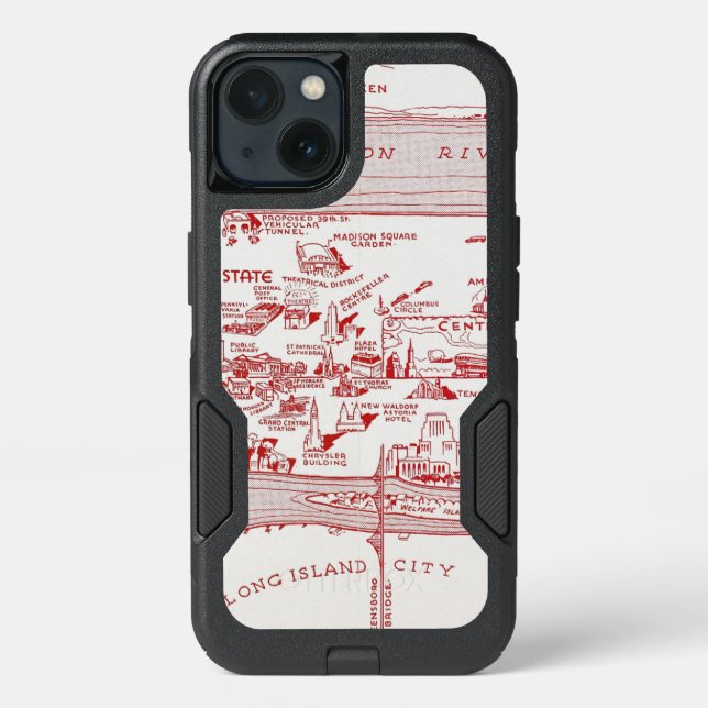 MAP: MANHATTAN, c1935 Otterbox iPhone Case (Back)