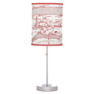 MAP: MANHATTAN, c1935 Table Lamp