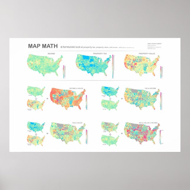 Map Math: the United States of Ratios Poster (Front)