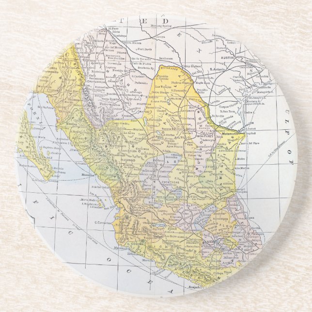 MAP: MEXICO DRINK COASTER (Front)
