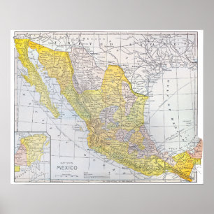 MAP: MEXICO POSTER