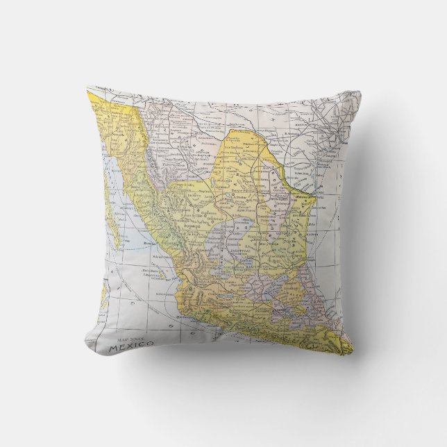 MAP: MEXICO THROW PILLOW (Front)