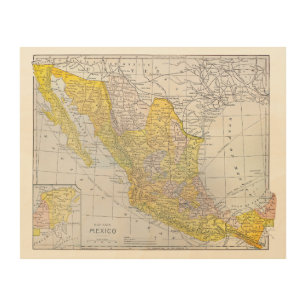MAP: MEXICO WOOD WALL DECOR