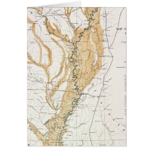 MAP: MISSISSIPPI RIVER, 1861 CARDS (Front)