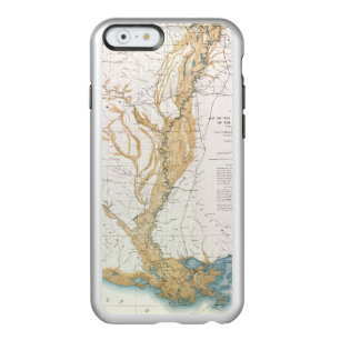 MAP: MISSISSIPPI RIVER, 1861 INCIPIO FEATHER SHINE iPhone 6 CASE