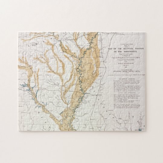 MAP: MISSISSIPPI RIVER, 1861 JIGSAW PUZZLE | Zazzle.com