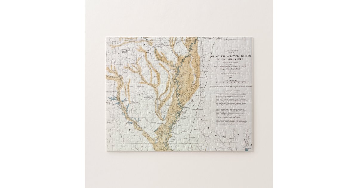 MAP: MISSISSIPPI RIVER, 1861 JIGSAW PUZZLE | Zazzle