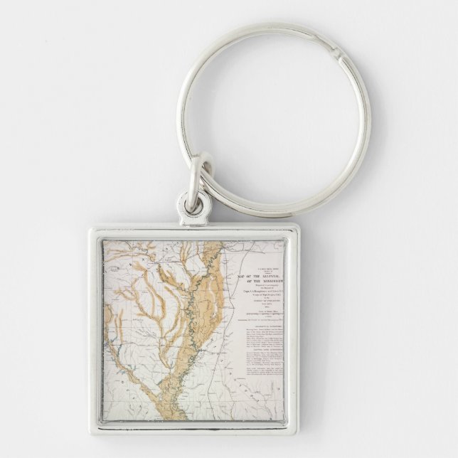 MAP: MISSISSIPPI RIVER, 1861 KEYCHAIN (Front)
