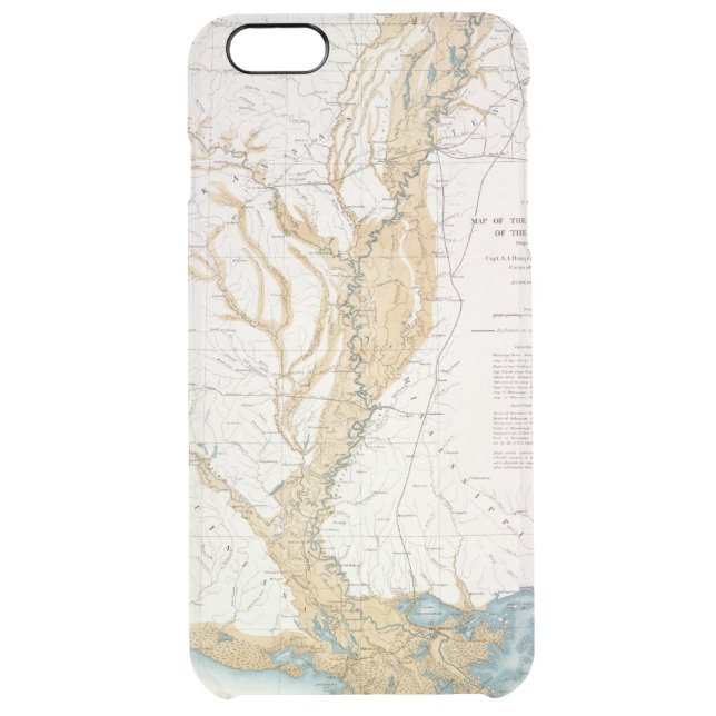 MAP: MISSISSIPPI RIVER, 1861 UNCOMMON iPhone CASE (Back)