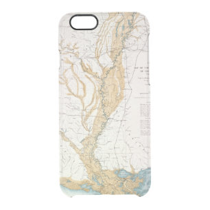 MAP: MISSISSIPPI RIVER, 1861 CLEAR iPhone 6/6S CASE
