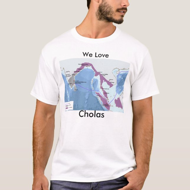 map_new, We Love, Cholas , tamils T-Shirt (Front)