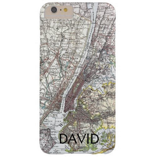 Map New York Area 1906 Barely There iPhone 6 Plus Case