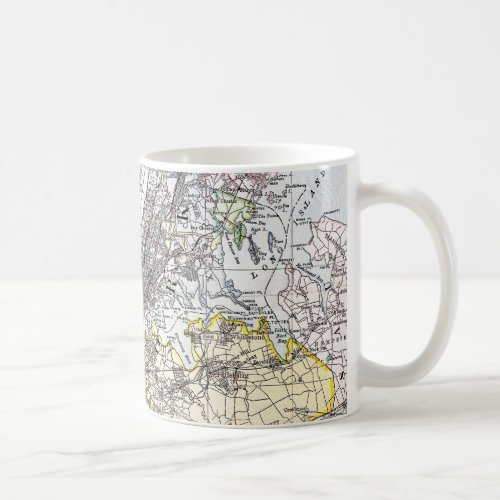 Map New York Area 1906 Coffee Mug