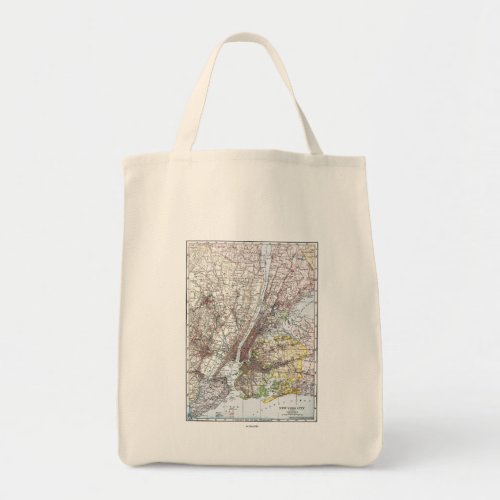 Map New York Area 1906 Tote Bag