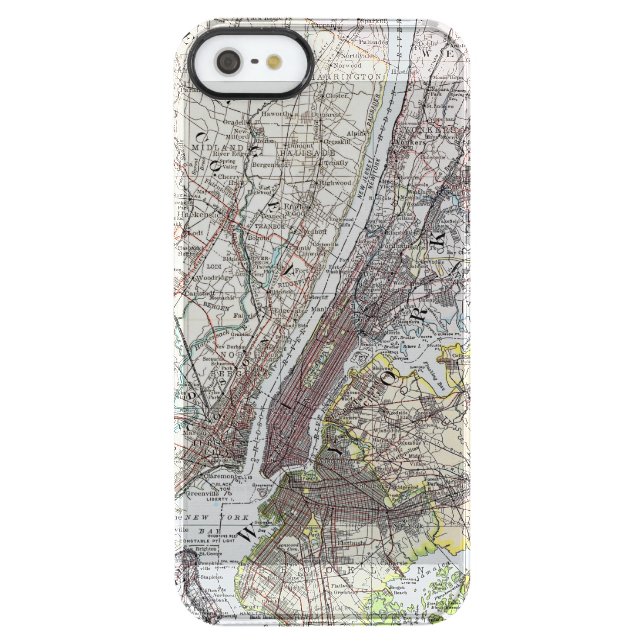 Map: New York Area, 1906 Uncommon iPhone Case (Back)