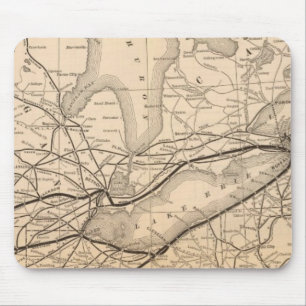 Map New York Central and Hudson River Railroad Mouse Pad