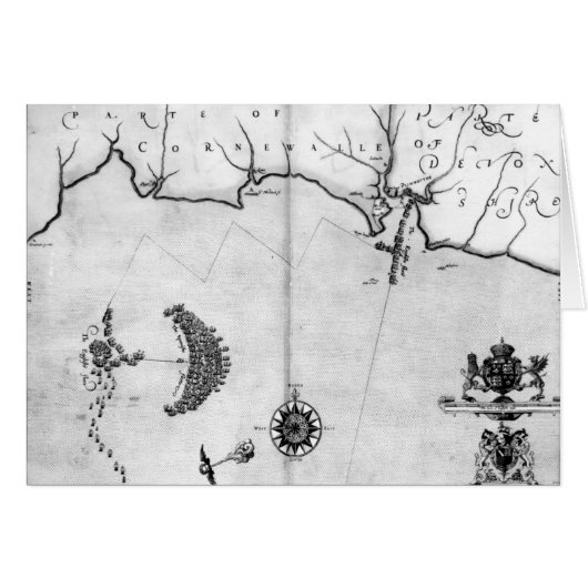 Map No.2 Showing the route of the Armada fleet Cards (Front Horizontal)