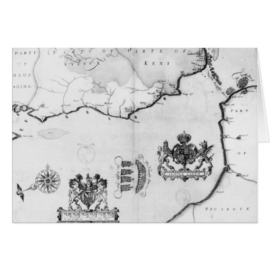 Map No.8 showing the route of the Armada fleet Cards (Front Horizontal)