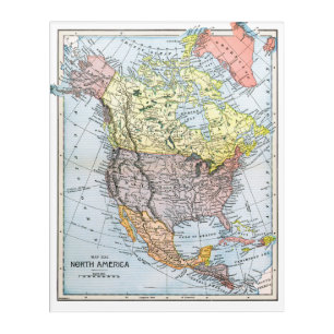 MAP: NORTH AMERICA, 1890 ACRYLIC PRINT