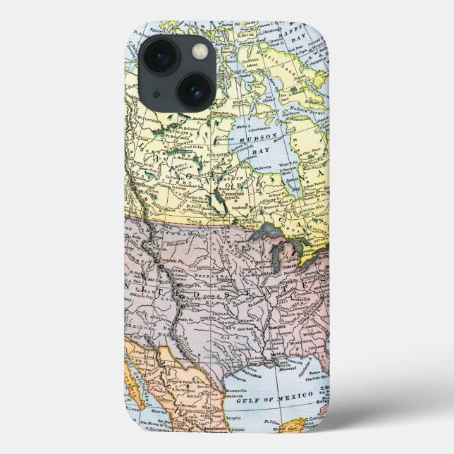 MAP: NORTH AMERICA, 1890 Case-Mate iPhone CASE (Back)