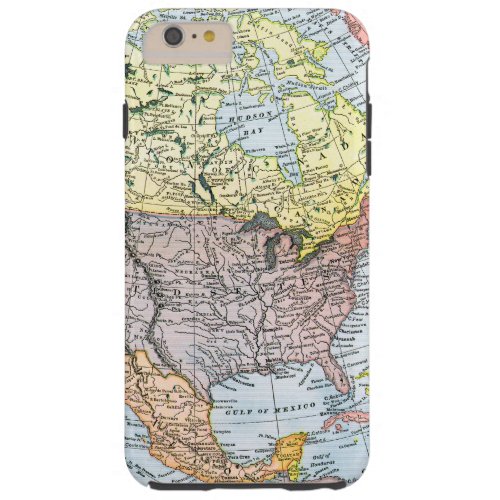 MAP NORTH AMERICA 1890 TOUGH iPhone 6 PLUS CASE