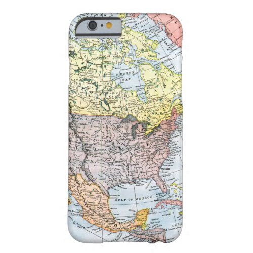MAP NORTH AMERICA 1890 BARELY THERE iPhone 6 CASE