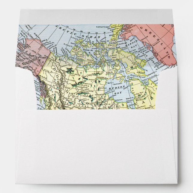 MAP: NORTH AMERICA, 1890 ENVELOPE (Back (Bottom))
