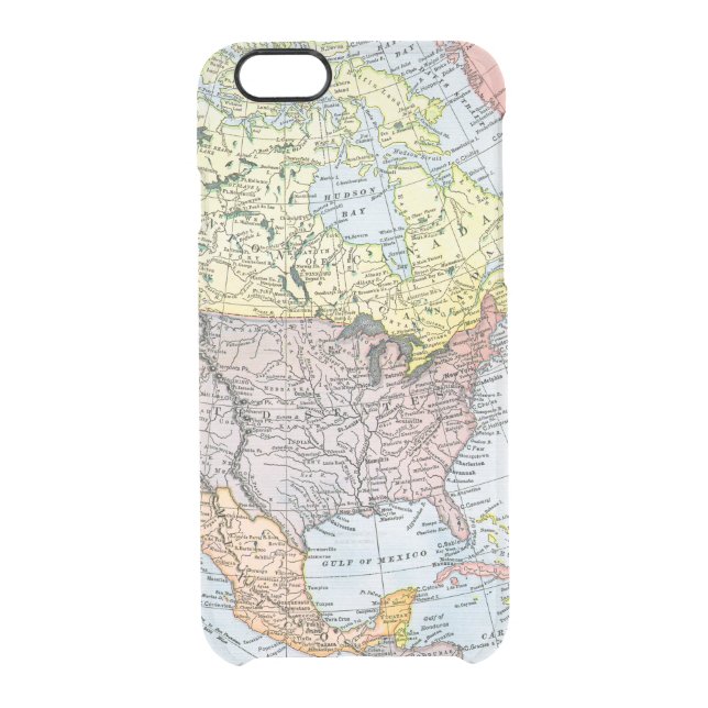 MAP: NORTH AMERICA, 1890 UNCOMMON iPhone CASE (Back)