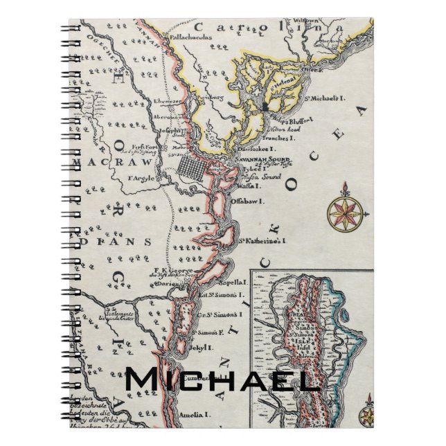 Map: North America, C1700 Notebook (Front)