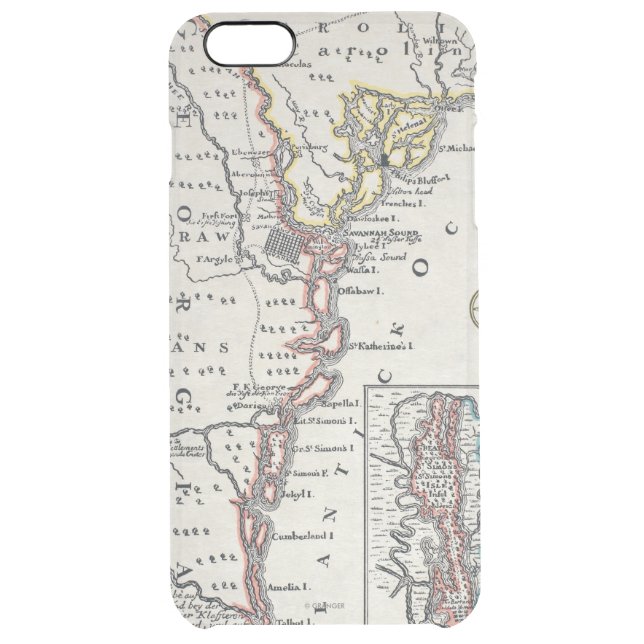Map: North America, C1700 Uncommon iPhone Case (Back)