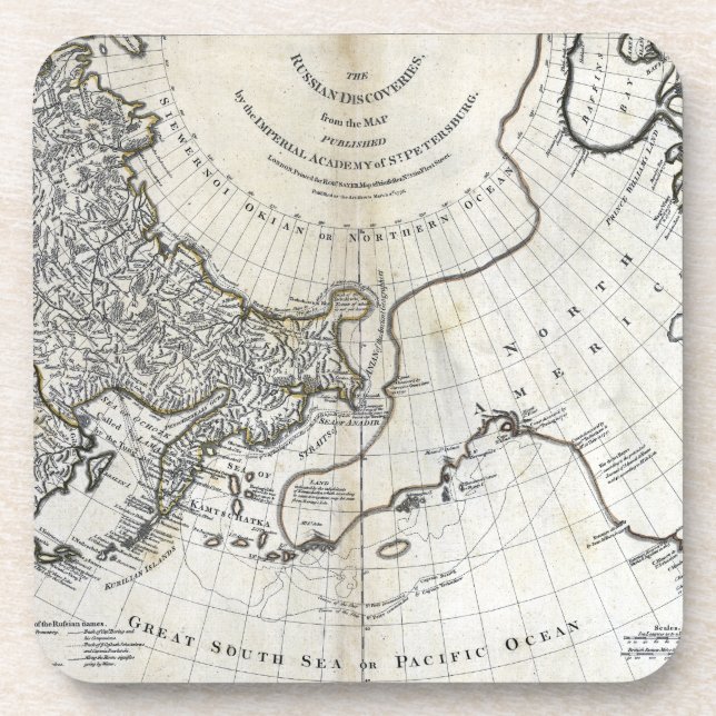 MAP: NORTH PACIFIC DRINK COASTER (Front)