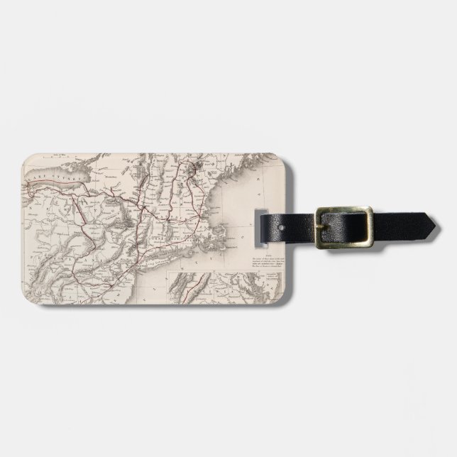 Map: Northeast USA Luggage Tag (Front Horizontal)