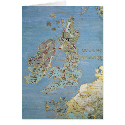 Map of 16th Century Britain & Northern France (Front)