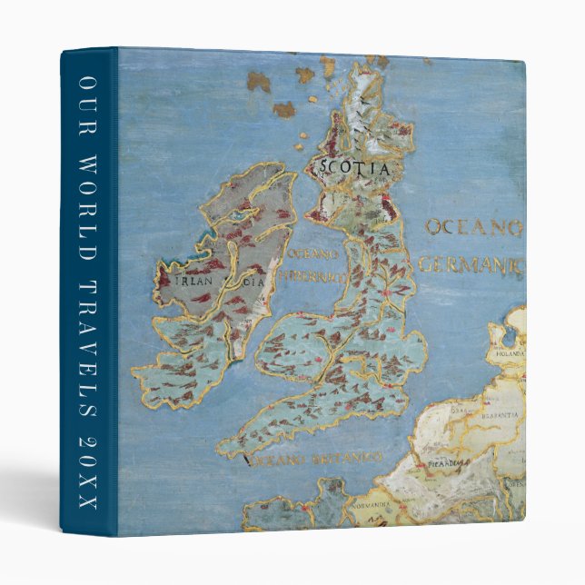 Map of 16th Century Britain & Northern France 3 Ring Binder (Front/Spine)