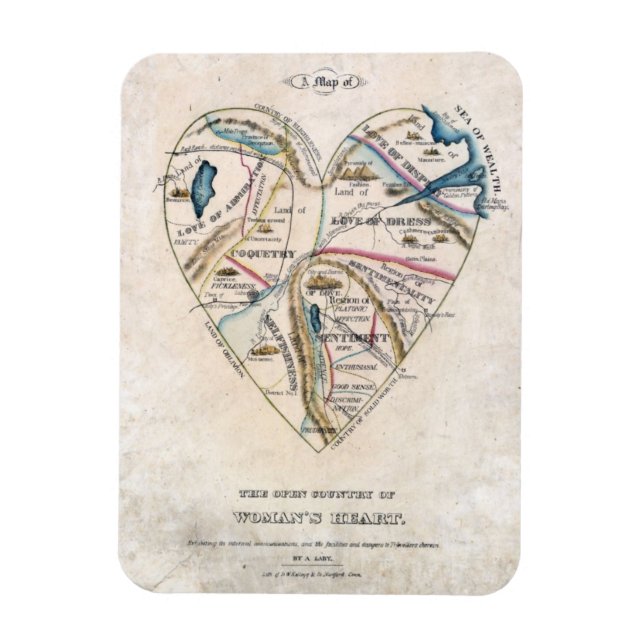 Map of a Womans Heart Magnet (Vertical)