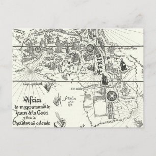 Map of Africa 1500 Postcard