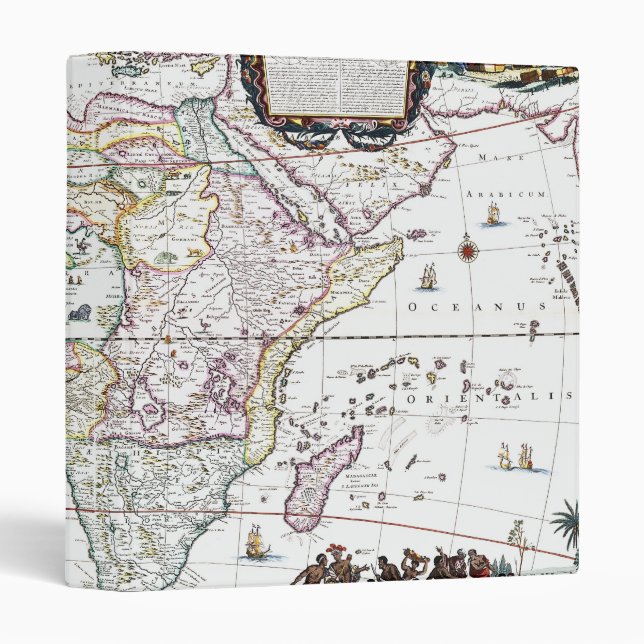 Map of Africa | 1696 3 Ring Binder (Front/Spine)