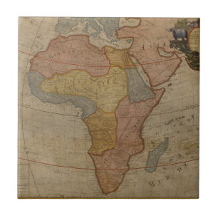 Map of Africa 1700 Ceramic Tile
