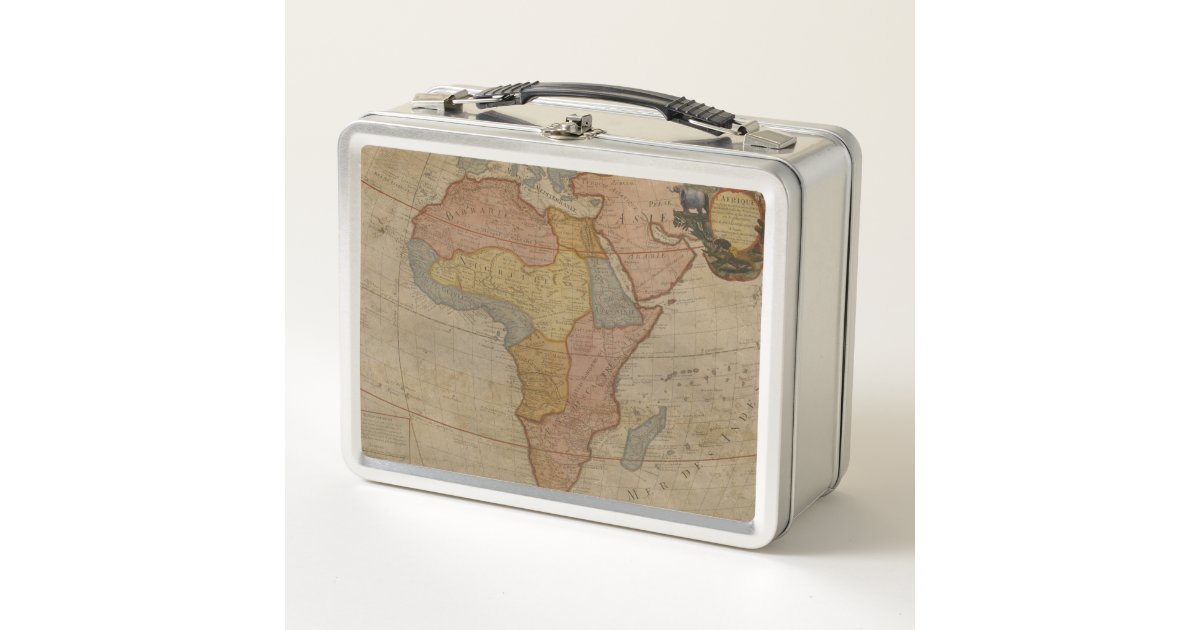 Map of Africa | 1700 Metal Lunch Box | Zazzle