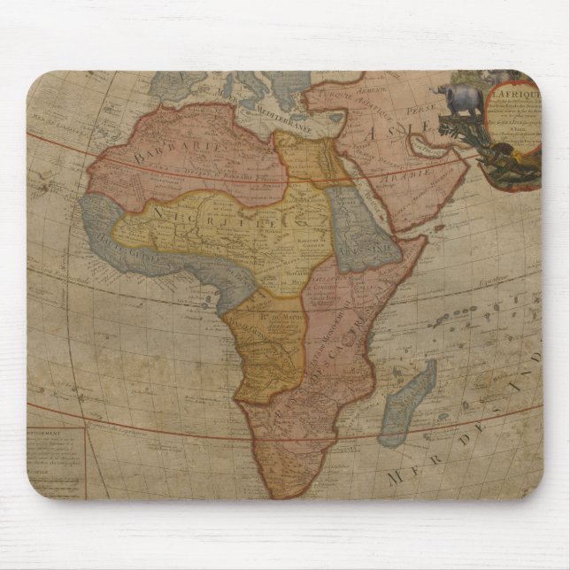Map of Africa | 1700 Mouse Pad (Front)
