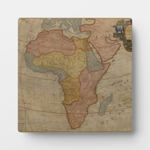 Map of Africa  1700 Plaque