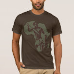 Map of Africa African Warrior and African American T-Shirt