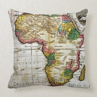 Map of Africa throwpillow
