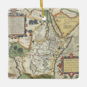 Map of Africa and the Arabian Peninsula Ceramic Ornament